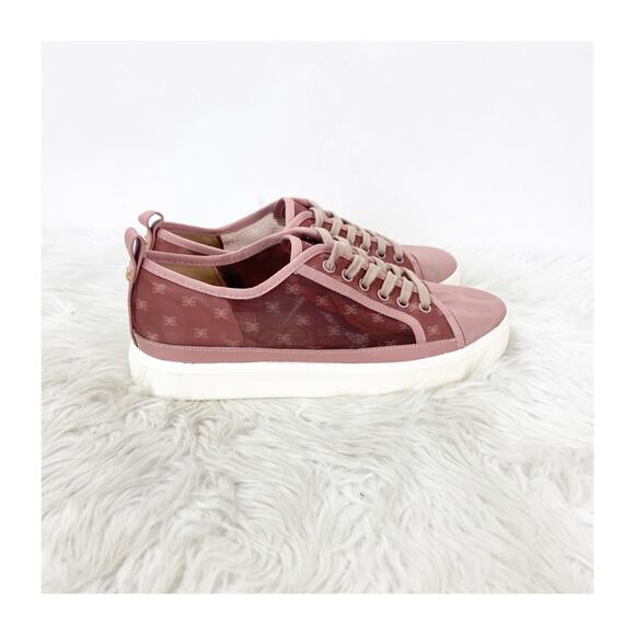 Sam Edelman Edelyn Size 8.5 Pink Women's Low Top Casual Mesh Comfort Sneaker - Picture 4 of 13